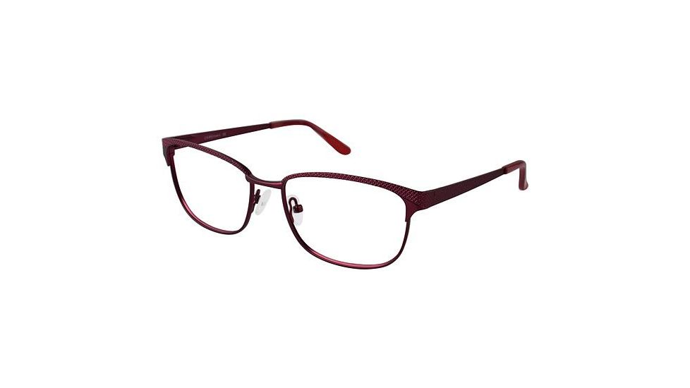 LAmy Julienne Single Vision Prescription Eyeglasses - Frame MATTE BURGUNDY, Size 53/16mm LYJULIENNE02