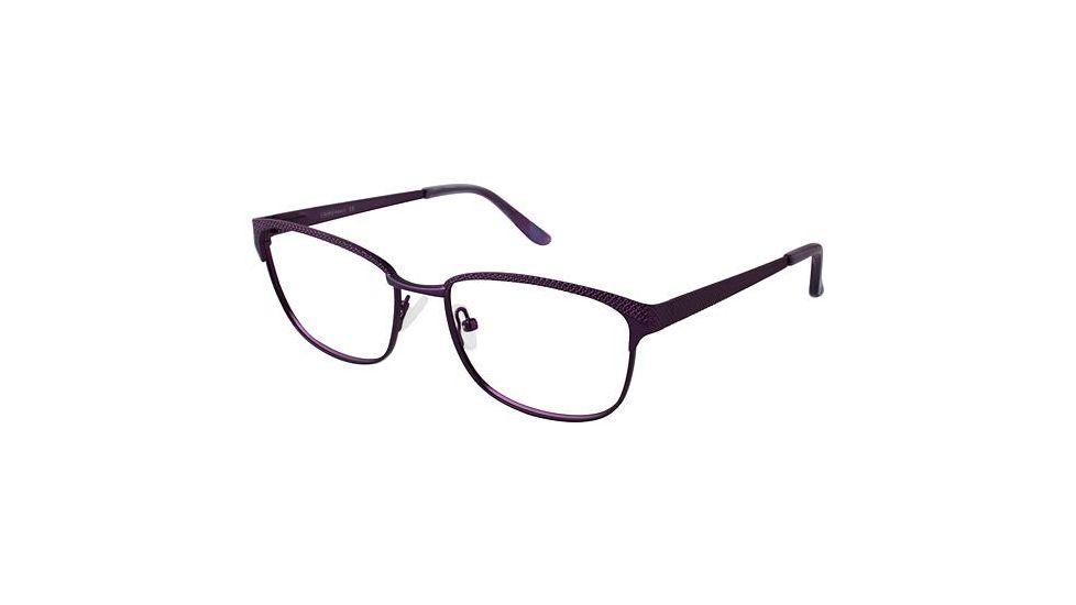 LAmy Julienne Single Vision Prescription Eyeglasses - Frame MATTE EGGPLANT, Size 53/16mm LYJULIENNE03