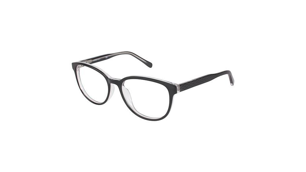 LAmy Karine Eyeglass Frames - Frame BLACK/CRYSTAL, Size 51/16mm LYKARINE01