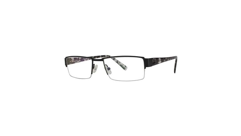 LAmy Laurent Single Vision Prescription Eyeglasses - Frame Matte Black/Tortoise LYLAURENT01