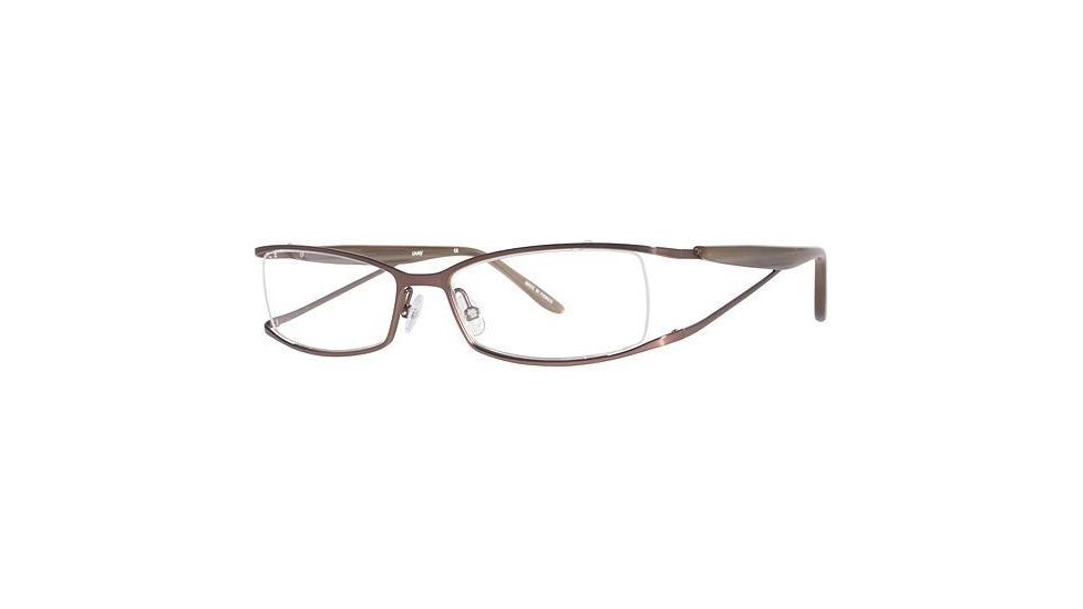 LAmy LeafUS 1010 Progressive Prescription Eyeglasses - Frame Chocolate/Sand, Size 52/16mm LYLEAFUS101001