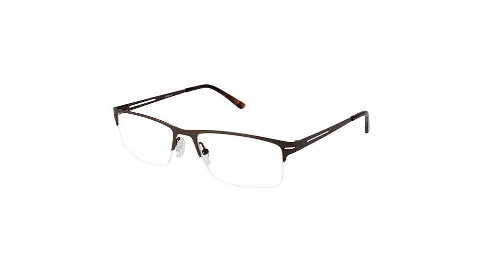 LAmy Mathis Progressive Prescription Eyeglasses - Frame MATTE LT BROWN LYMATHIS02