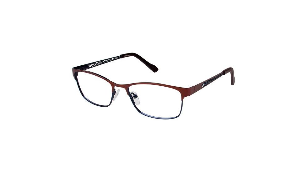 LAmy Monique Single Vision Prescription Eyeglasses - Frame BROWN/ BLUE, Size 51/16mm LYMONIQUE02