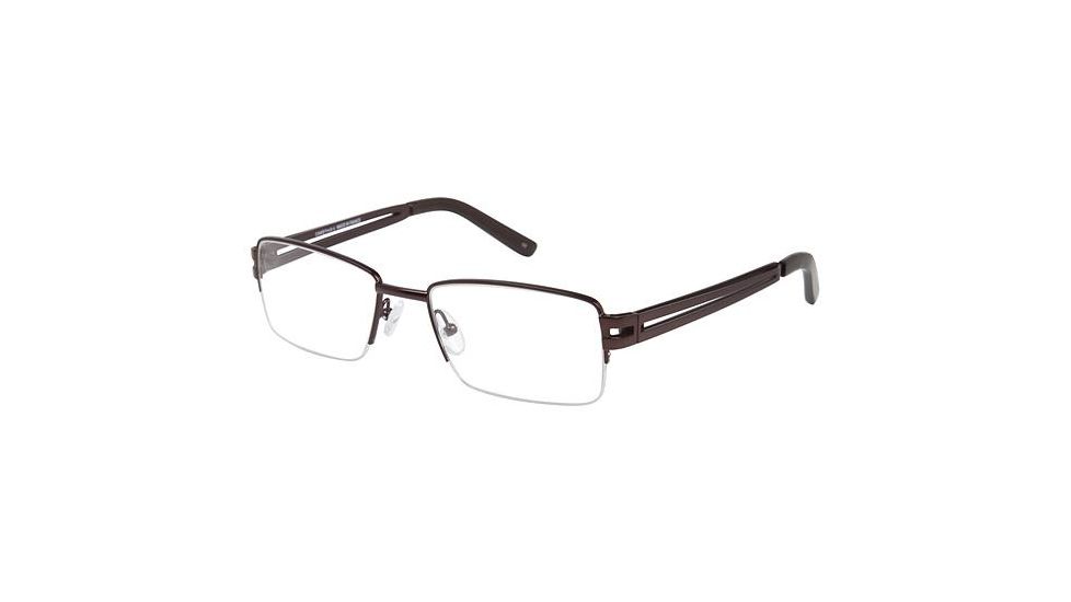 LAmy Nathanael Progressive Prescription Eyeglasses - Frame Matte Brown LYNATHANAEL02