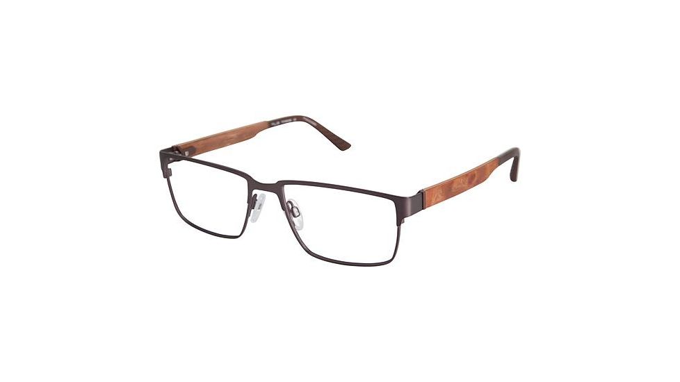 LAmy NU005 Progressive Prescription Eyeglasses - Frame BROWN, Size 55/17mm LYNU00503