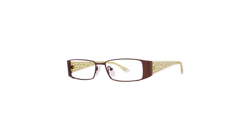 LAmy Orfea 1012 Progressive Prescription Eyeglasses - Frame Brown/Lime, Size 52/15mm LYORFEA101206