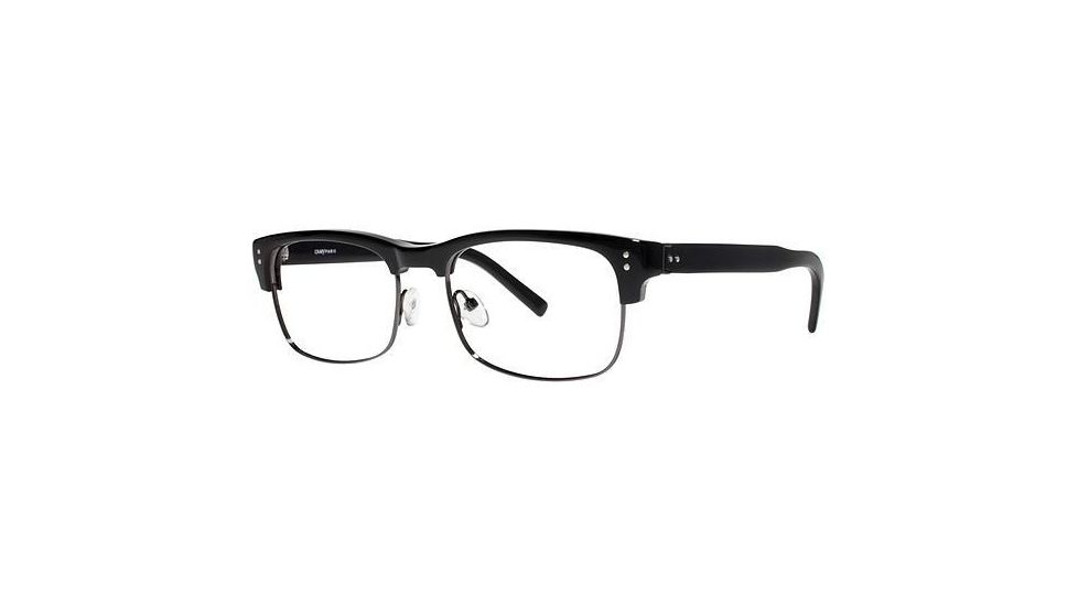 LAmy Sebastien Eyeglass Frames - Frame Black/ Gun, Size 53/17mm LYSEBASTIEN01