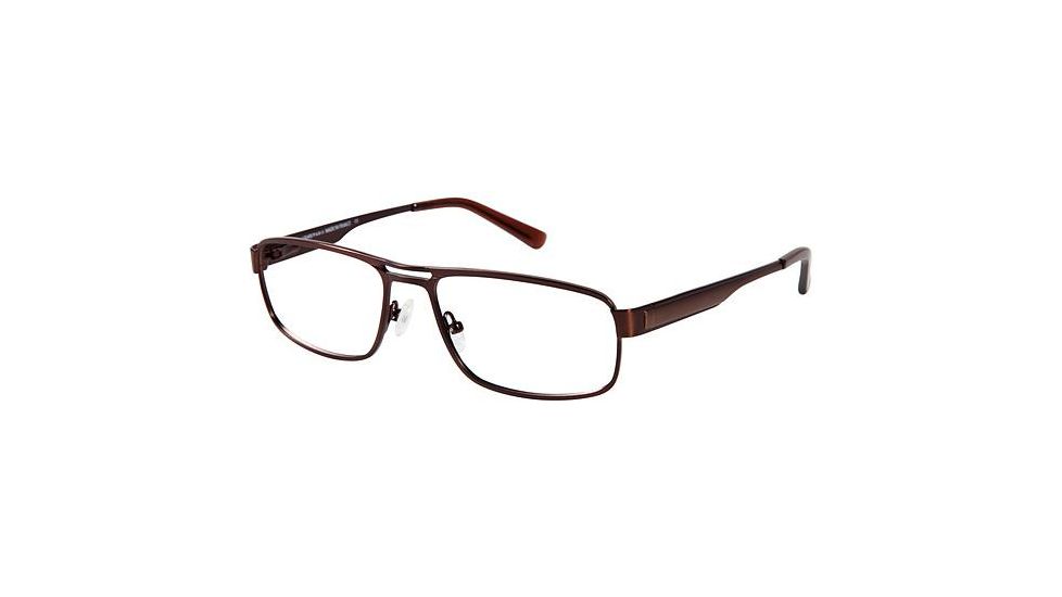 LAmy Telford Progressive Prescription Eyeglasses - Frame Matte Dark Brown / Bronze, Size 56/17mm LYTELFORD03