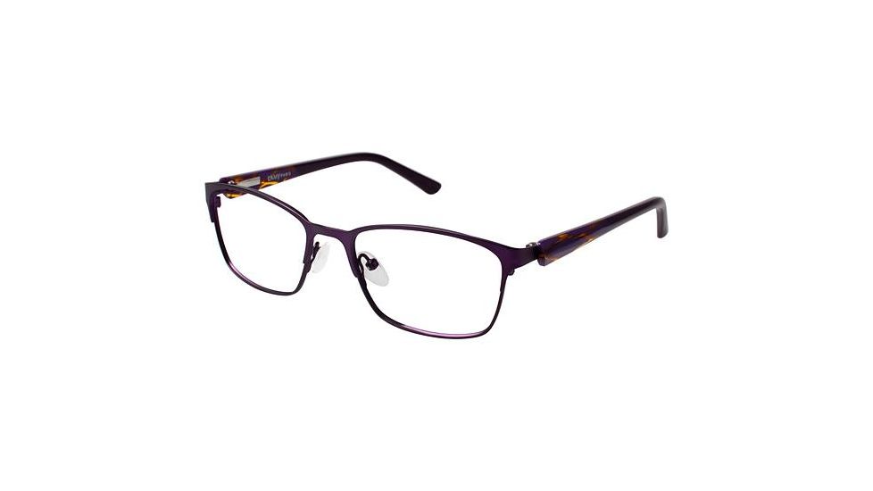 LAmy Veronique Single Vision Prescription Eyeglasses - Frame MATTE EGGPLANT, Size 50/17mm LYVERONIQUE02