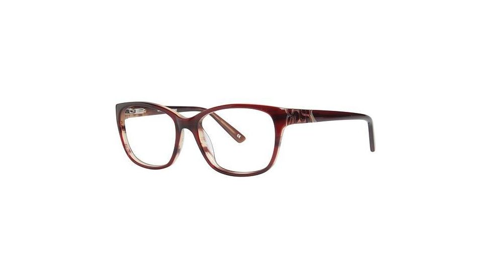 LAmy Vivienne Eyeglass Frames - Frame Translucent Burgundy/ Clear Tortoise, Size 51/16mm LYVIVIENNE06