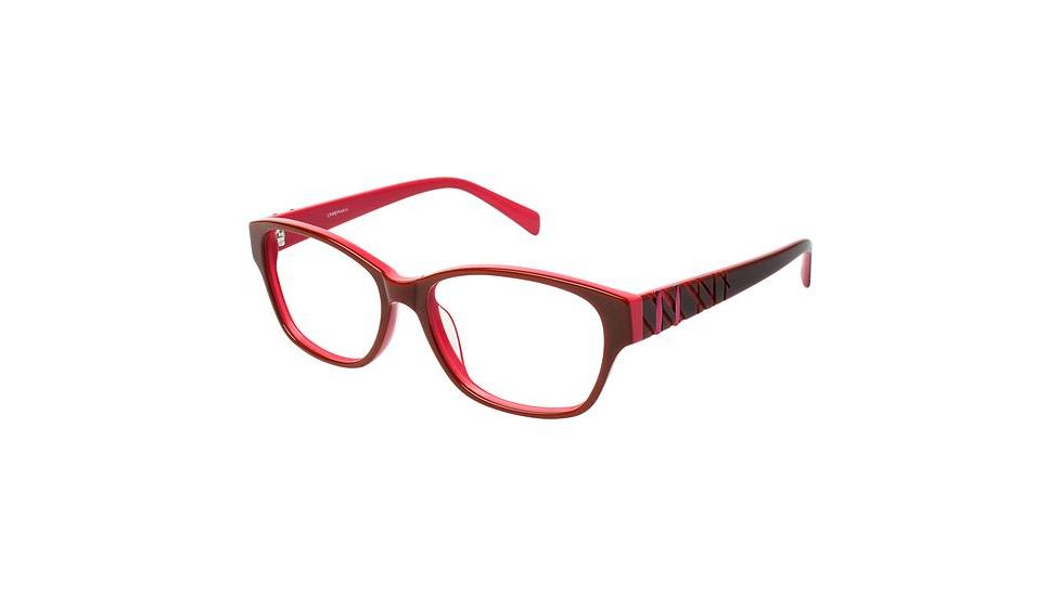 LAmy Zoe Eyeglass Frames - Frame Burgundy/Rose, Size 53/15mm LYZOE03