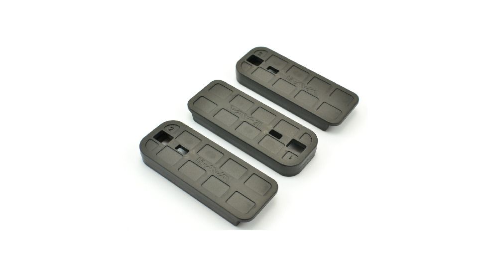 L5AWM Floor Plate Kit, 3 Floor Plates with drain hole, Black