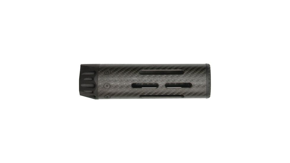 Lancer LCR5 Lightweight Carbon-Fiber Carbine Length Round Handguard For AR 5.56mm 7.2 Inches Black No Rail
