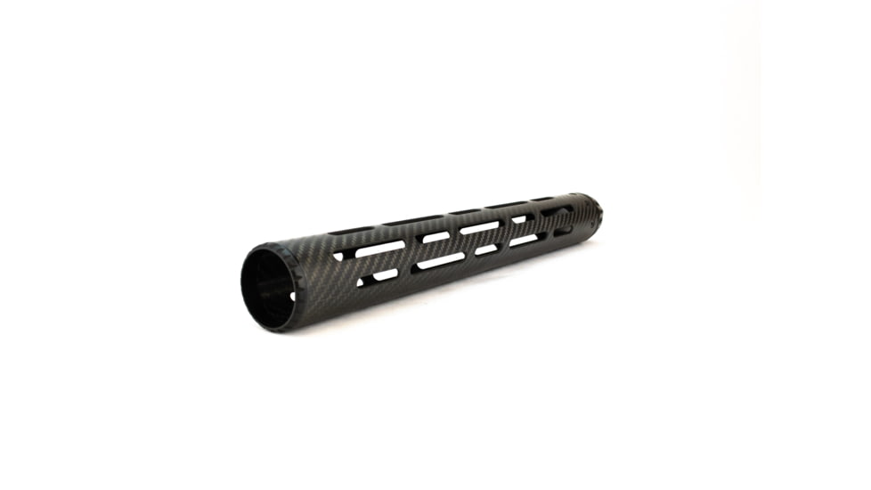 Lancer LCR5 Lightweight Carbon-Fiber Extra Long Length Round Handguard For AR 5.56mm 15 Inches Black No Rail