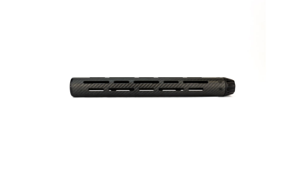 Lancer LCR5 Lightweight Carbon-Fiber Extra Long Length Round Handguard For AR 5.56mm 15 Inches Black No Rail