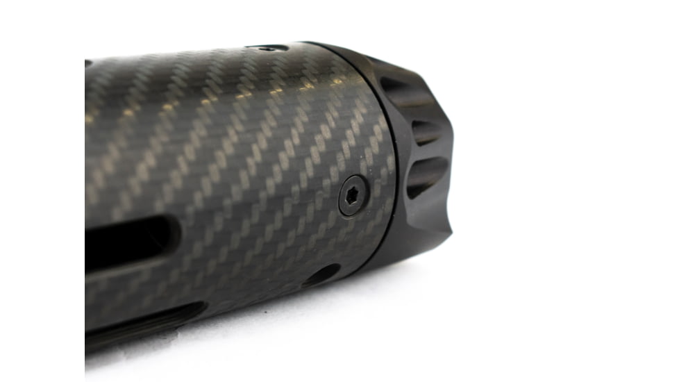 Lancer LCR5 Lightweight Carbon-Fiber Extra Long Length Round Handguard For AR 5.56mm 15 Inches Black No Rail