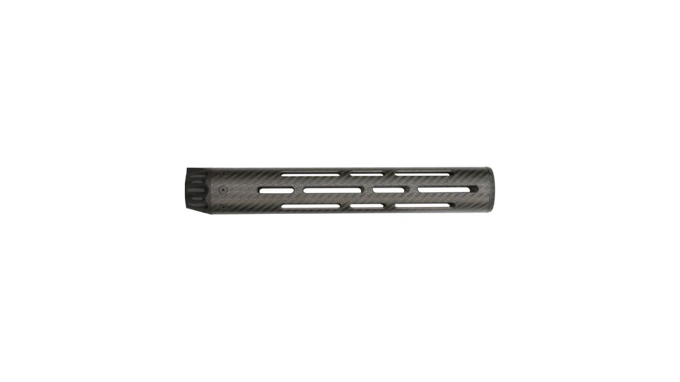 Lancer LCR5 Lightweight Carbon-Fiber Rifle Length Round Handguard For AR 5.56mm 12.5 Inches Black No Rail