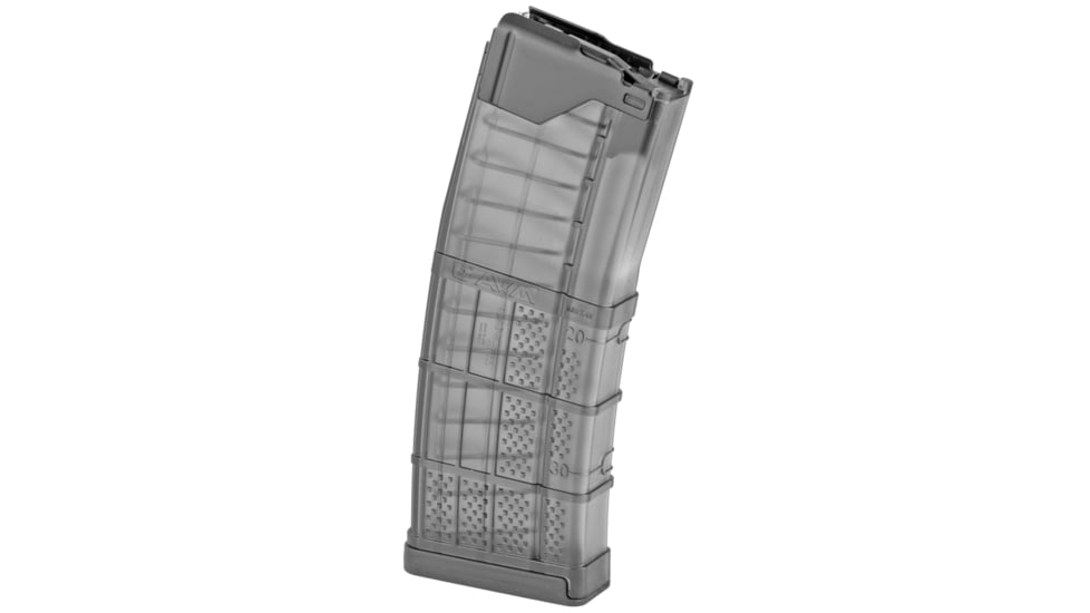 Lancer Systems L5AWM AR-15 Detachable Rifle Magazine, .223 Rem/.300 Blackout/5.56x45mm NATO, 30 Round, Translucent Smoke, 1 Pack, Polymer, 999000232001-30RD