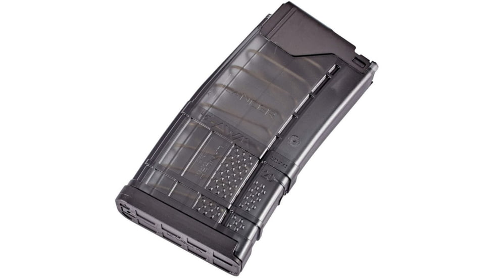 Lancer Systems AR-10, 5.56mm, 20 Round Rifle Magazine, Translucent, TR-LMAG20-20RD