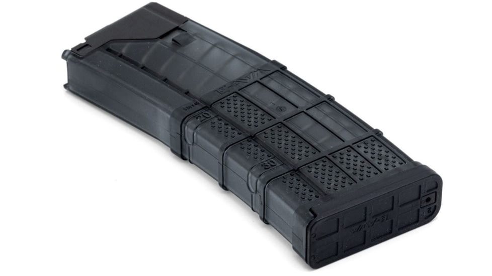 Lancer Systems AR-10, 5.56mm, 30 Round Rifle Magazine, Translucent, TR-LMAG30-30RD