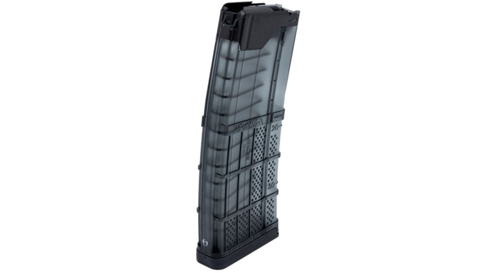Lancer Systems AR-10, 5.56mm, 30 Round Rifle Magazine, Translucent, TR-LMAG30-30RD
