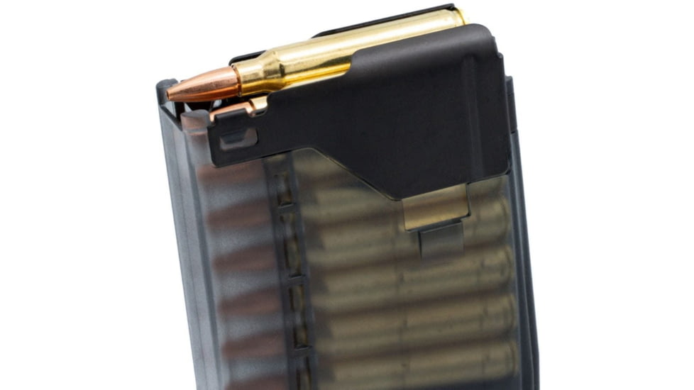 Lancer Systems AR-10, 5.56mm, 30 Round Rifle Magazine, Translucent, TR-LMAG30-30RD