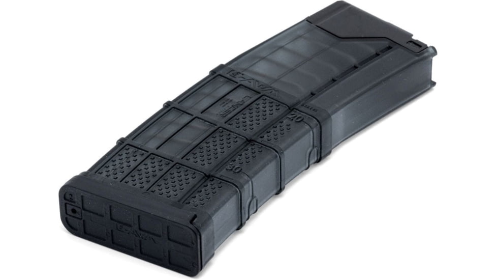 Lancer Systems AR-10, 5.56mm, 30 Round Rifle Magazine, Translucent, TR-LMAG30-30RD
