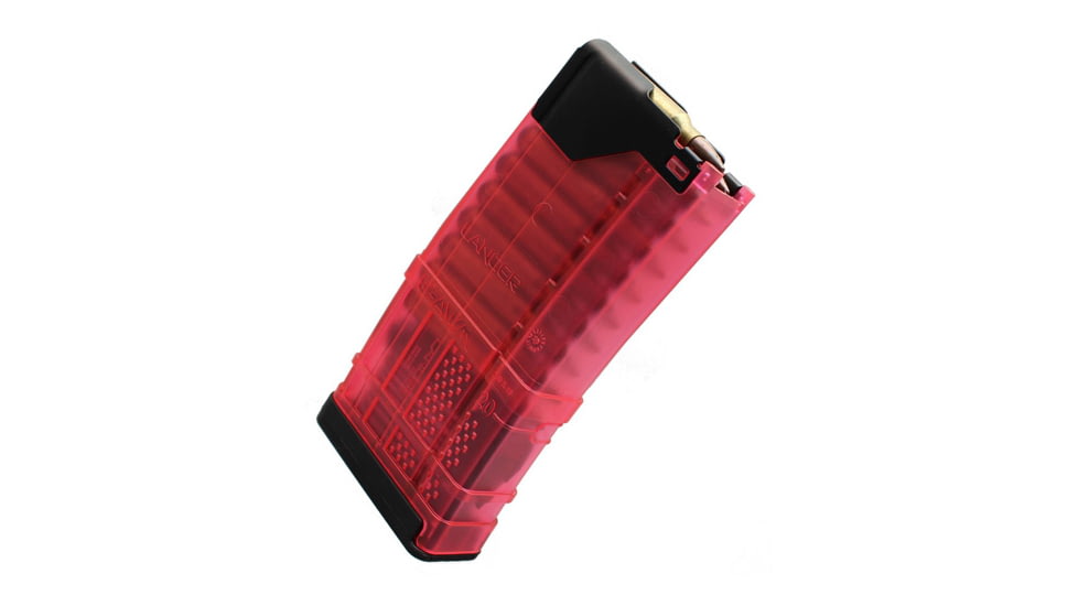 Lancer Systems L5 Advanced Warfighter AR Rifle, .223 Remington, 5.56x45mm NATO, 20 Round Rifle Magazine, Translucent Pink, 999-000-2320-67