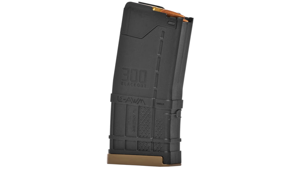 Lancer Systems L5AWM AR-15 Rifle Magazine, .300 Blackout, 20 Round, Opaque Black, 1 Pack, Polymer, 428005-20RD