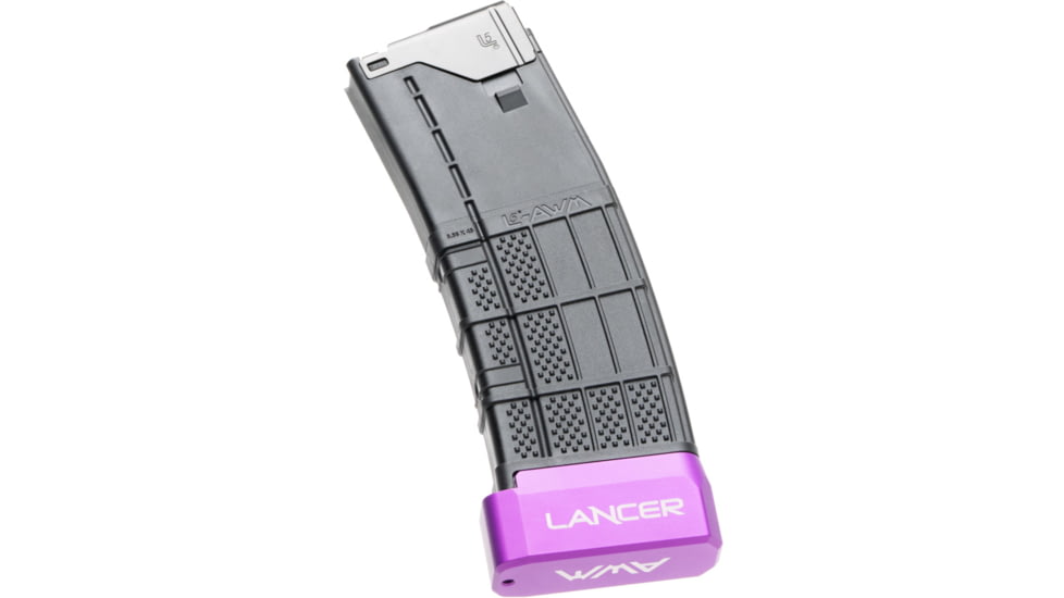 Lancer Systems L5AWM Basepad 6 Round Magazine Extension, Purple, L5AWM-EXTBP-06-PUR