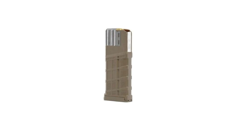 Lancer Systems L7AWM AR-10/SR-25 .308Win/7.62x51mm/6.5mm CM 25 Round Rifle Magazine, FDE, 25, L7-G2-25-FDE