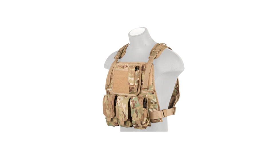 Lancer Tactical 1000D Nylon MOLLE Plate Carrier Vest, Camo, CA-301CN
