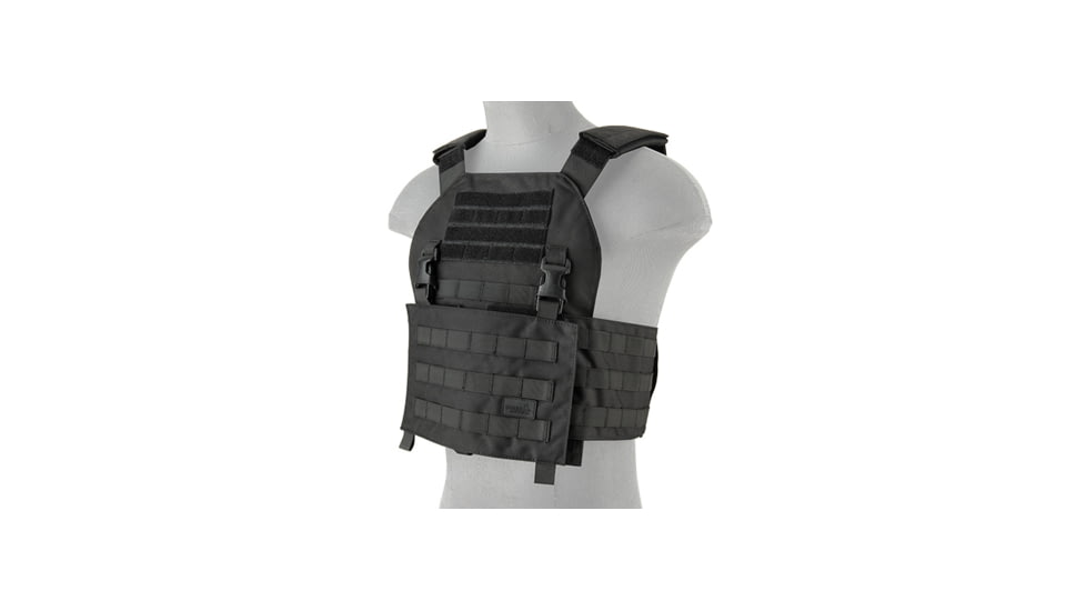 Lancer Tactical Buckle Up Version Airsoft Plate Carrier, Black, CA-297B