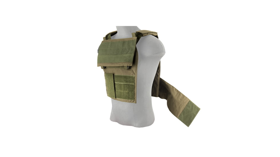 Lancer Tactical Buckle Up Version Airsoft Plate Carrier, Olive Drab, CA-297G