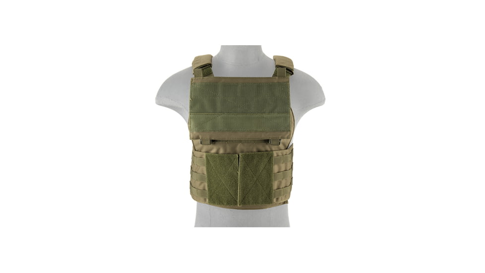 Lancer Tactical Buckle Up Version Airsoft Plate Carrier, Olive Drab, CA-297G