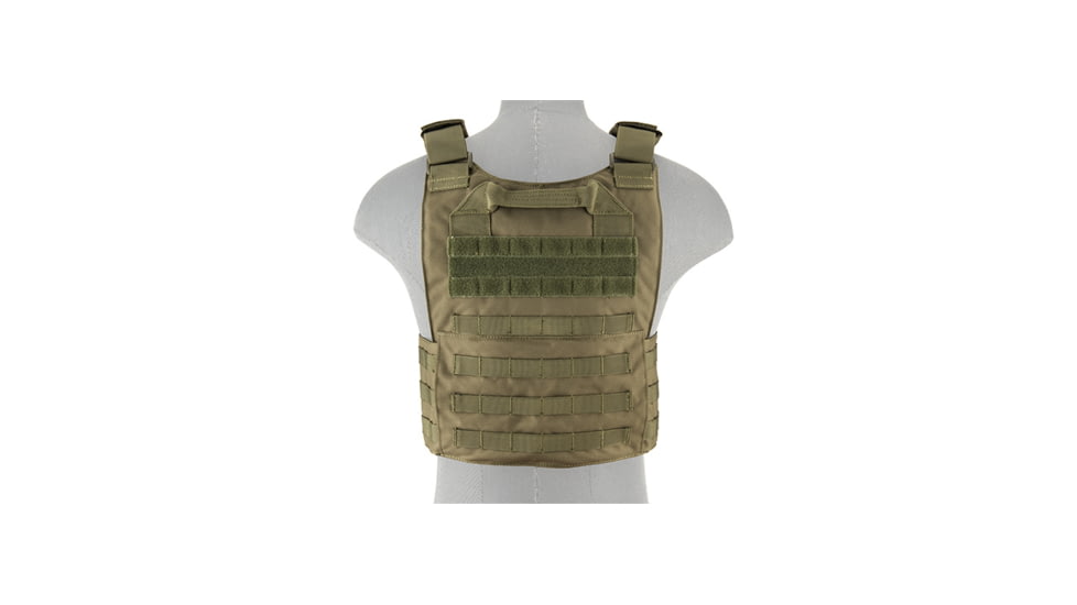 Lancer Tactical Buckle Up Version Airsoft Plate Carrier, Olive Drab, CA-297G