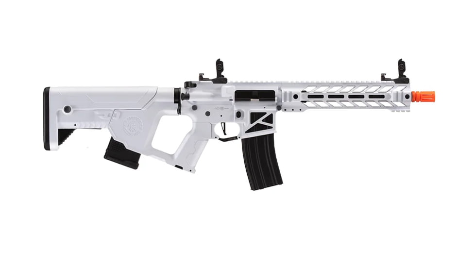 Lancer Tactical Enforcer Battle Hawk 10in Skeleton AEG w/ Alpha Stock, White/Black, LT-34WCB10-G2-ME