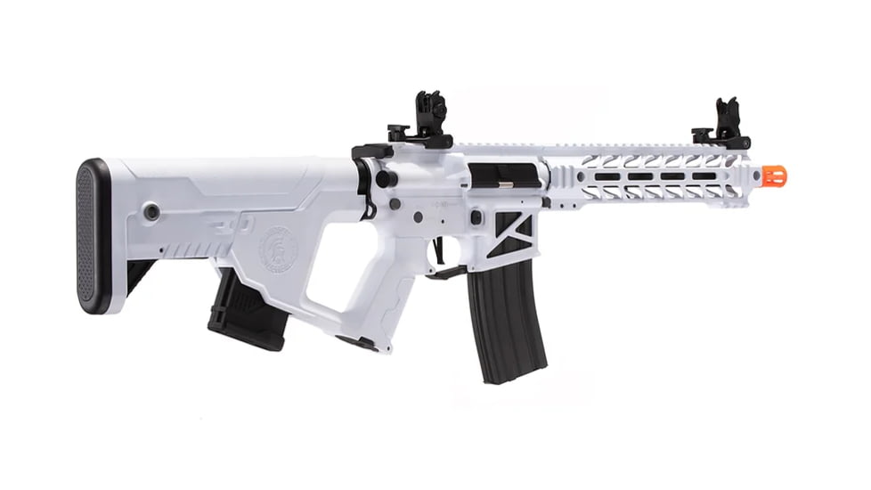 Lancer Tactical Enforcer Battle Hawk 10in Skeleton AEG w/ Alpha Stock, White/Black, LT-34WCB10-G2-ME