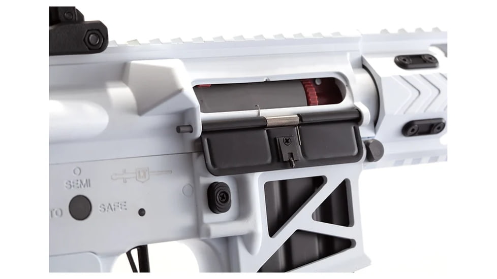 Lancer Tactical Enforcer Battle Hawk 10in Skeleton AEG w/ Alpha Stock, White/Black, LT-34WCB10-G2-ME