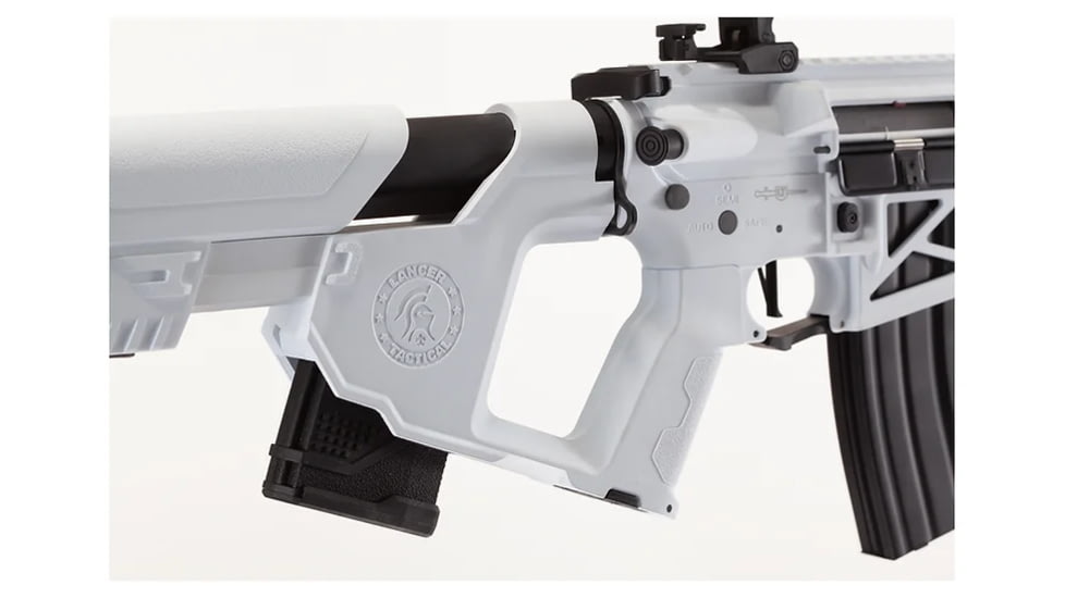 Lancer Tactical Enforcer Battle Hawk 10in Skeleton AEG w/ Alpha Stock, White/Black, LT-34WCB10-G2-ME