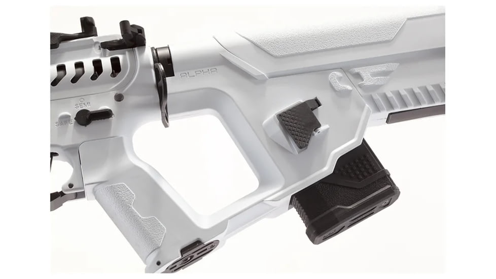 Lancer Tactical Enforcer Battle Hawk 10in Skeleton AEG w/ Alpha Stock, White/Black, LT-34WCB10-G2-ME