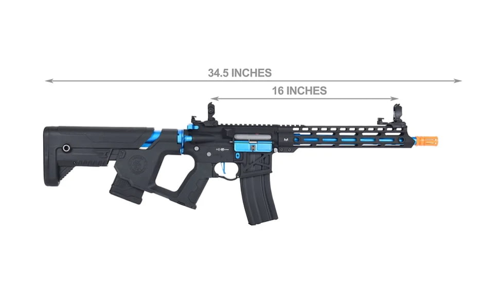 Lancer Tactical Enforcer Blackbird Skeleton AEG, Black/Blue, LT-30BCN-G2-ME