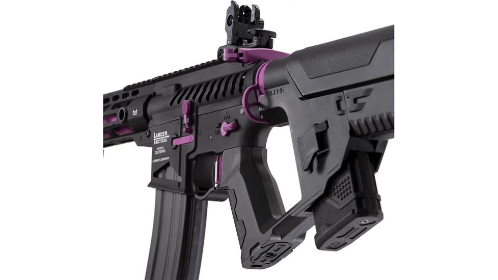 Lancer Tactical Enforcer Blackbird Skeleton AEG, Black/Purple, LT-30BCP-G2-ME