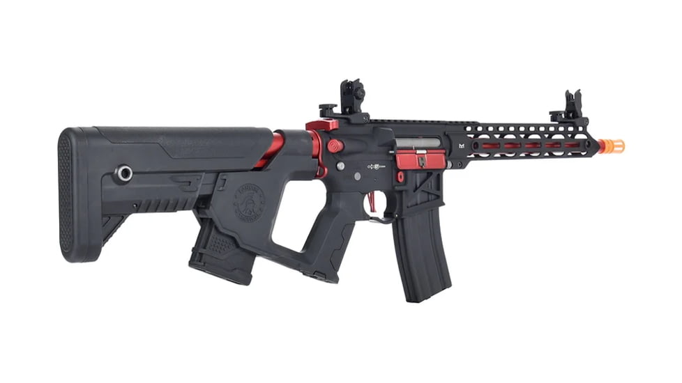 Lancer Tactical Enforcer Blackbird Skeleton AEG, Black/Red, LT-30BCR-G2-ME