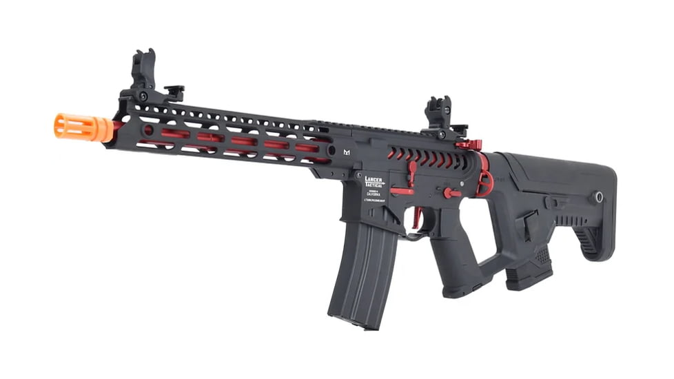 Lancer Tactical Enforcer Blackbird Skeleton AEG, Black/Red, LT-30BCR-G2-ME