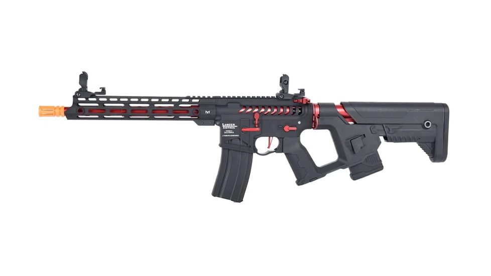 Lancer Tactical Enforcer Blackbird Skeleton AEG, Black/Red, LT-30BCR-G2-ME