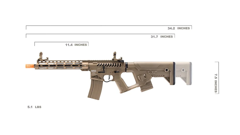 Lancer Tactical Enforcer Blackbird Skeleton AEG, Tan, LT-30TCB-G2-ME