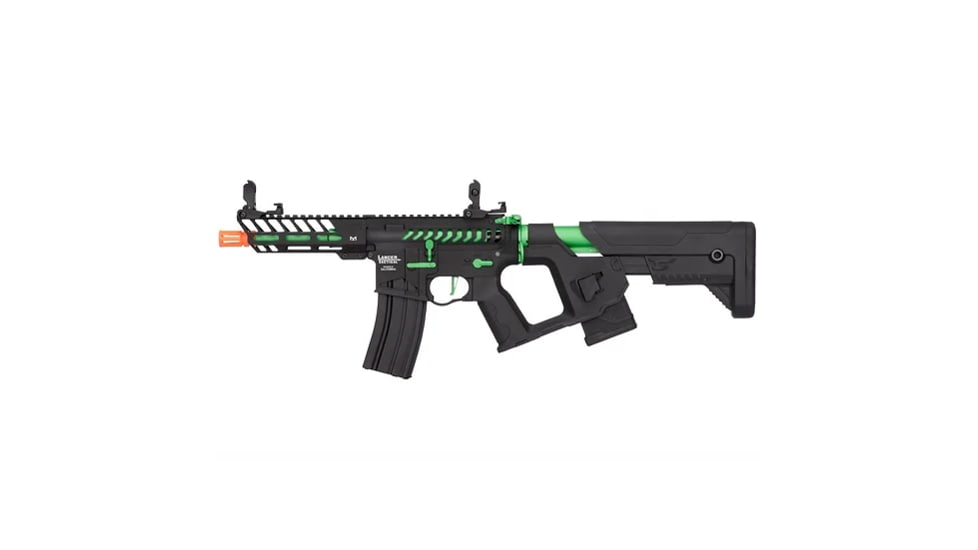 Lancer Tactical Enforcer NEEDLETAIL Skeleton AEG, Black/Green, LT-29BCZ-G2-ME