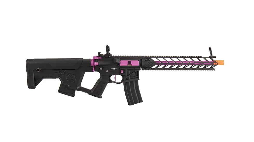 Lancer Tactical Enforcer Night Wing AEG w/ Alpha Stock, Black/Purple, LT-33BCP-G2-ME