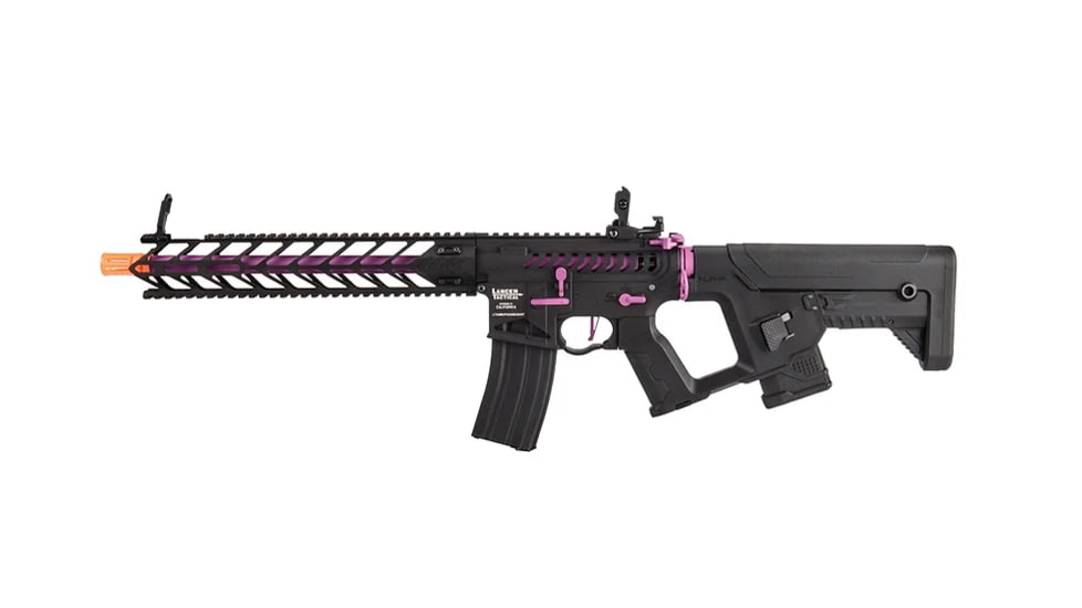 Lancer Tactical Enforcer Night Wing AEG w/ Alpha Stock, Black/Purple, LT-33BCP-G2-ME